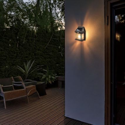 Dimmbar LED-solcellslykta med sensor LED/3,7V IP44 1200 mAh