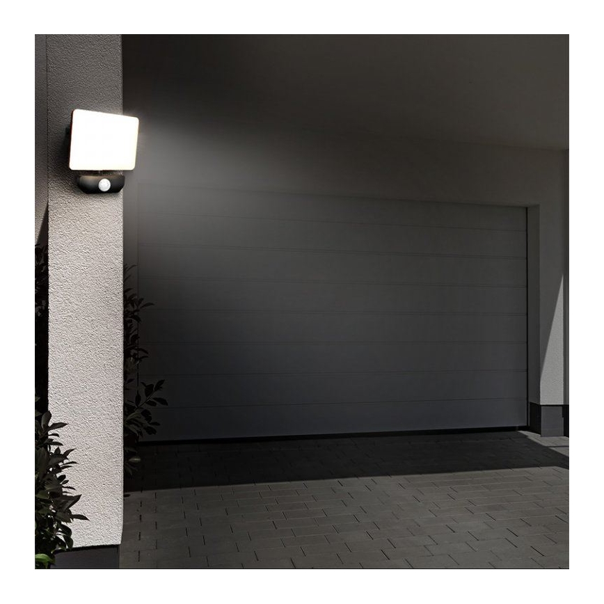 LED Utomhusstrålkastare med en sensor LED/20W/230V 4000K IP44