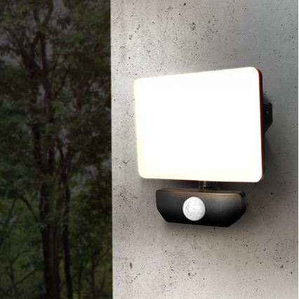 LED Utomhusstrålkastare med en sensor LED/20W/230V 4000K IP44