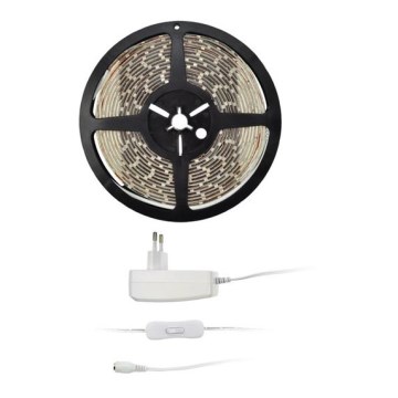 Solight WM51-65T - LED-slinga 5 m LED/4,8W/230V, adapter