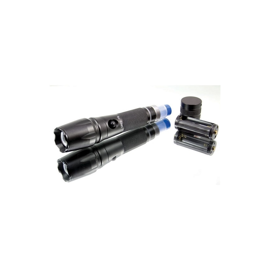 LED uppladdningsbar ficklampa Cree XML T6 LED/3,7V 2200mAh IP44