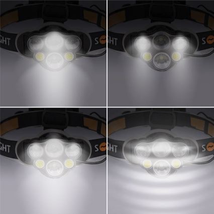 LED uppladdningsbar pannlampa LED/USB 2200mAh IP44