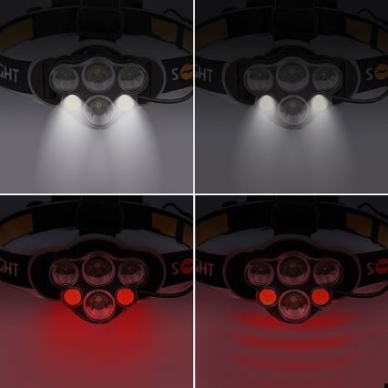 LED uppladdningsbar pannlampa LED/USB 2200mAh IP44