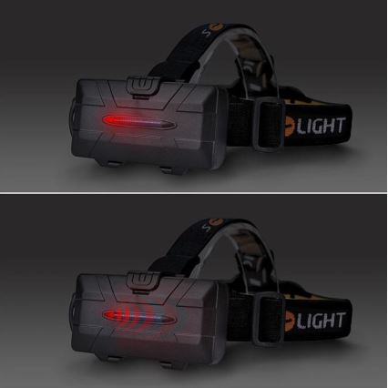 LED uppladdningsbar pannlampa LED/USB 2200mAh IP44