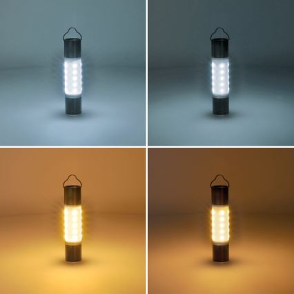 LED Uppladdningsbar camping flashlight med strömbanksfunktion LED/1500 mAh 3,7V IP44