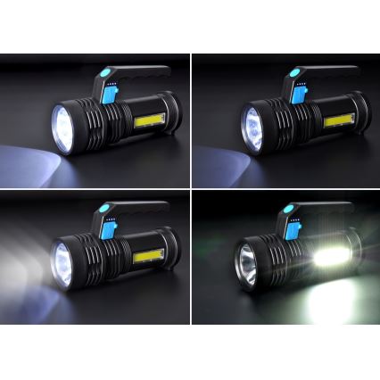 LED uppladdningsbar ficklampa LED/6W/800 mAh 3,7V IP44