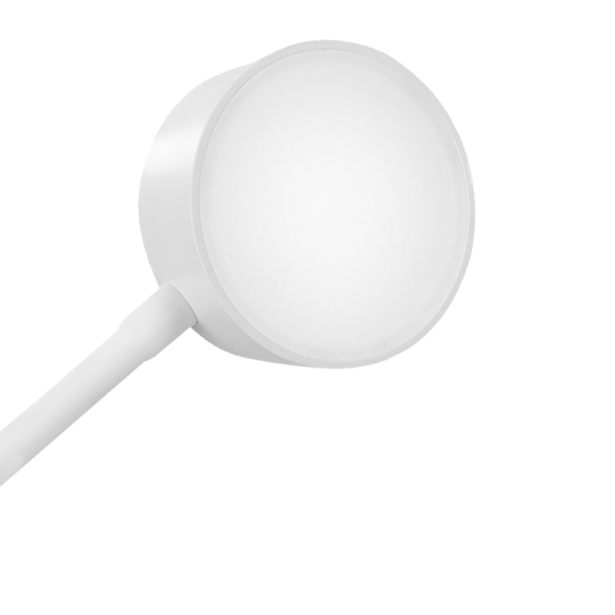 LED Ljusreglerad flexibel uppladdningsbar bordslampa med klämma LED/2W/1800 mAh 3000/4000/6500K vit