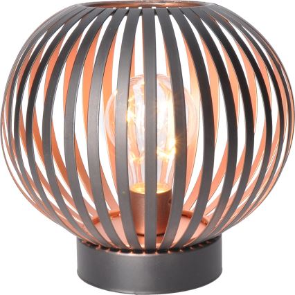 LED Dekorativ bordslampa LED/3xAA svart/koppar