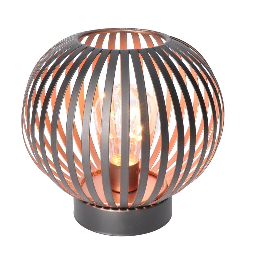 LED Dekorativ bordslampa LED/3xAA svart/koppar