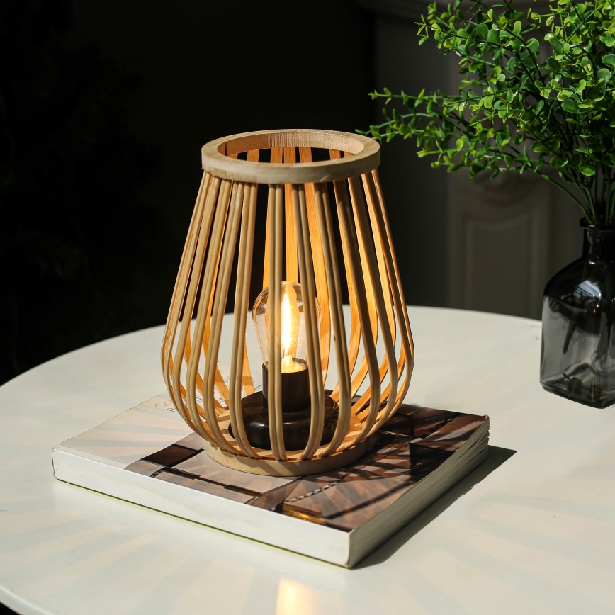 LED Dekorativ bordslampa LED/2xAA Bambu