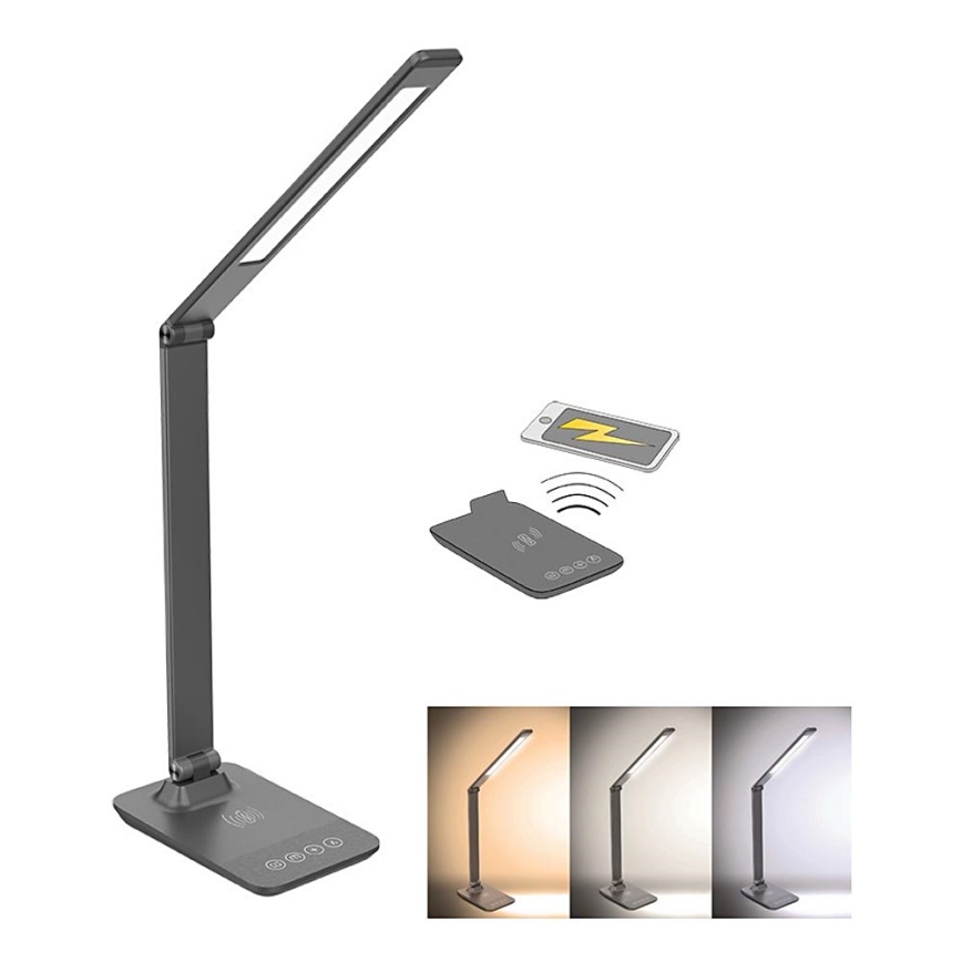 Solight WO55-G - Dimbar LED-lampa med trådlös laddning LED/10W/100-240V