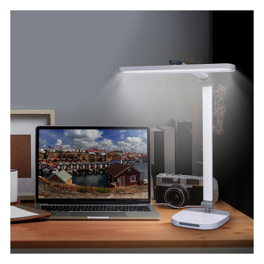 LED ljusreglerad bordslampa touch med natt belysning LED/10W/5V 3000/4000/5000K vit
