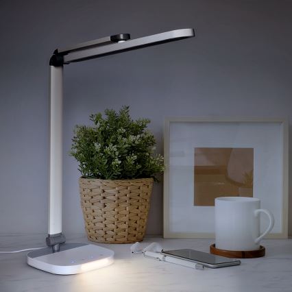 LED ljusreglerad bordslampa touch med natt belysning LED/10W/5V 3000/4000/5000K vit