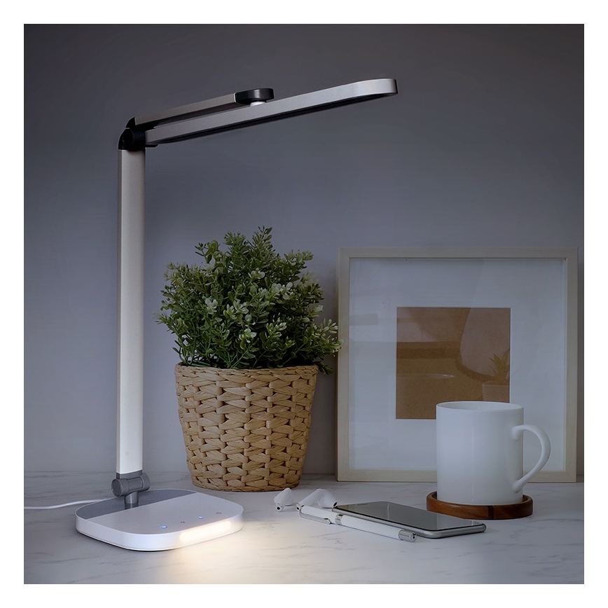 LED ljusreglerad bordslampa touch med natt belysning LED/10W/5V 3000/4000/5000K vit