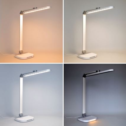 LED ljusreglerad bordslampa touch med natt belysning LED/10W/5V 3000/4000/5000K vit