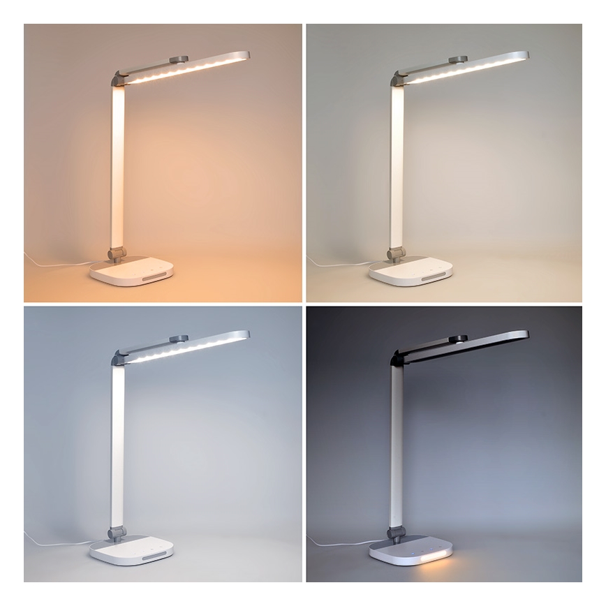 LED ljusreglerad bordslampa touch med natt belysning LED/10W/5V 3000/4000/5000K vit