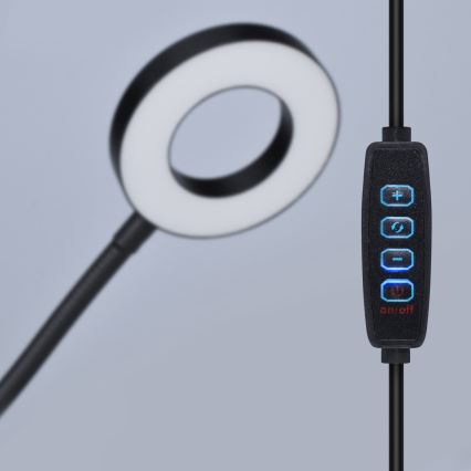LED Dimbar bordslampa med klämma LED/8W/230V 3000/4000/5000K svart