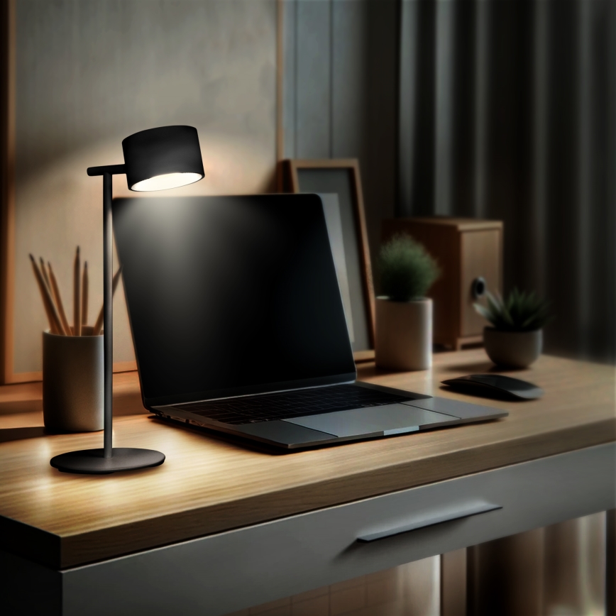 LED Ljusreglerad beröring uppladdningsbar lampa 3i1 LED/4W/2000 mAh 3000/4000/6500K svart