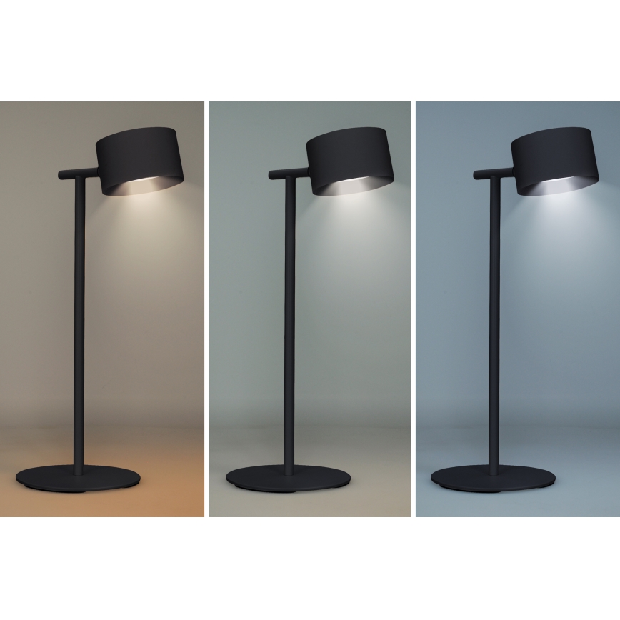 LED Ljusreglerad beröring uppladdningsbar lampa 3i1 LED/4W/2000 mAh 3000/4000/6500K svart