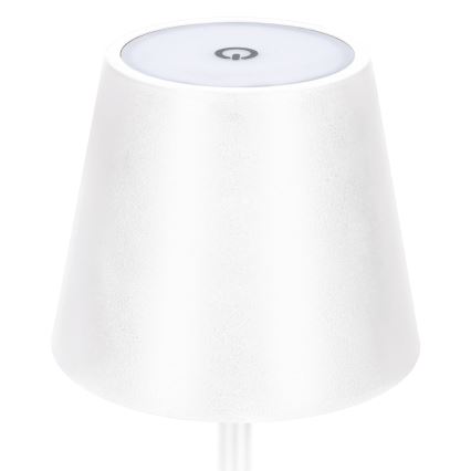 LED-dimmbar uppladdningsbar beröringsstyrd bordslampa LUCCA LED/3,7V 3000/4000/6500K 2000 mAh vit
