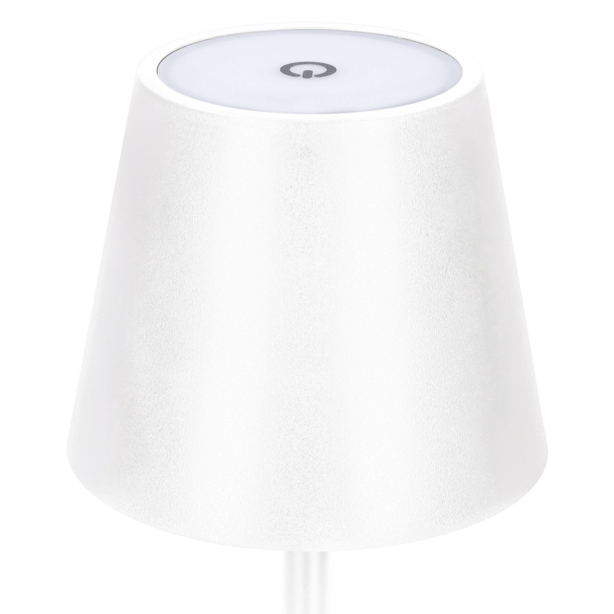LED-dimmbar uppladdningsbar beröringsstyrd bordslampa LUCCA LED/3,7V 3000/4000/6500K 2000 mAh vit