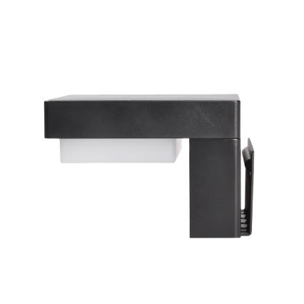 LED Solcellsvägglampa med rörelse- och skymningssensor PALERMO LED/5W/3,7V 2000 mAh IP54 svart