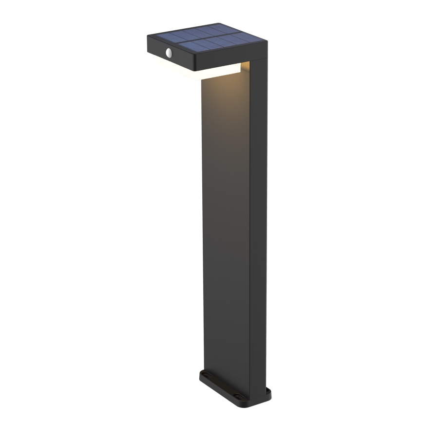 LED solcellslampa med en rörelse- och skymningssensor PALERMO LED/5W/2000 mAh IP54 svart