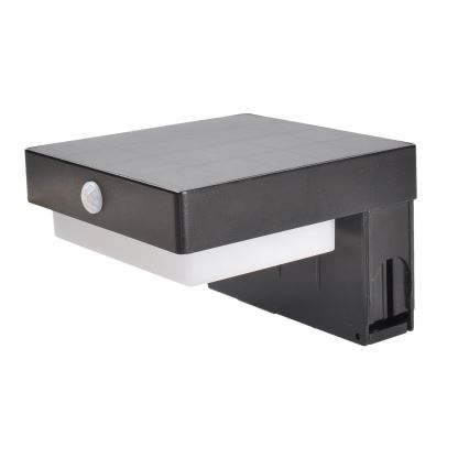 LED solcellslampa med en rörelse- och skymningssensor PALERMO LED/5W/2000 mAh IP54 svart