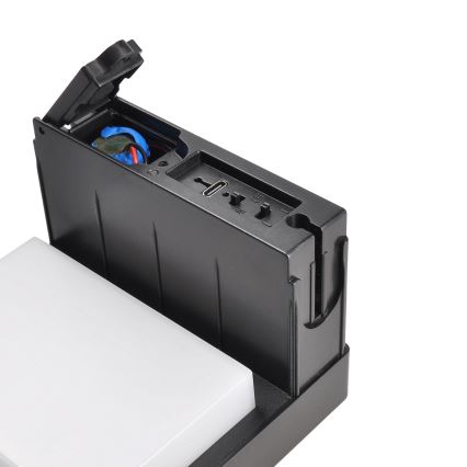 LED solcellslampa med en rörelse- och skymningssensor PALERMO LED/5W/2000 mAh IP54 svart