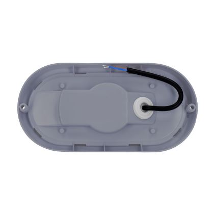 LED vägglampa för utomhusbruk LED/13W/230V 4000K IP54 grå oval