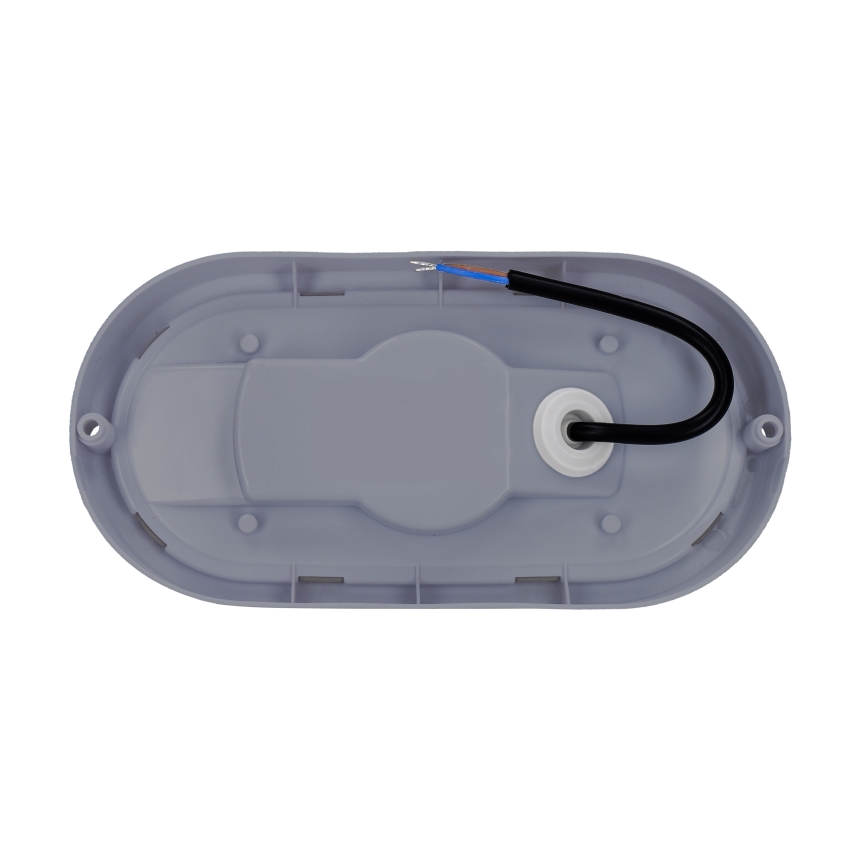 LED vägglampa för utomhusbruk LED/13W/230V 4000K IP54 grå oval