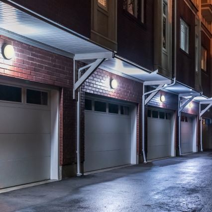 LED vägglampa för utomhusbruk LED/13W/230V 4000K IP54 grå rund