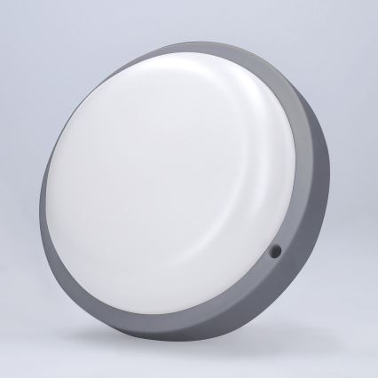 LED vägglampa för utomhusbruk LED/13W/230V 4000K IP54 grå rund
