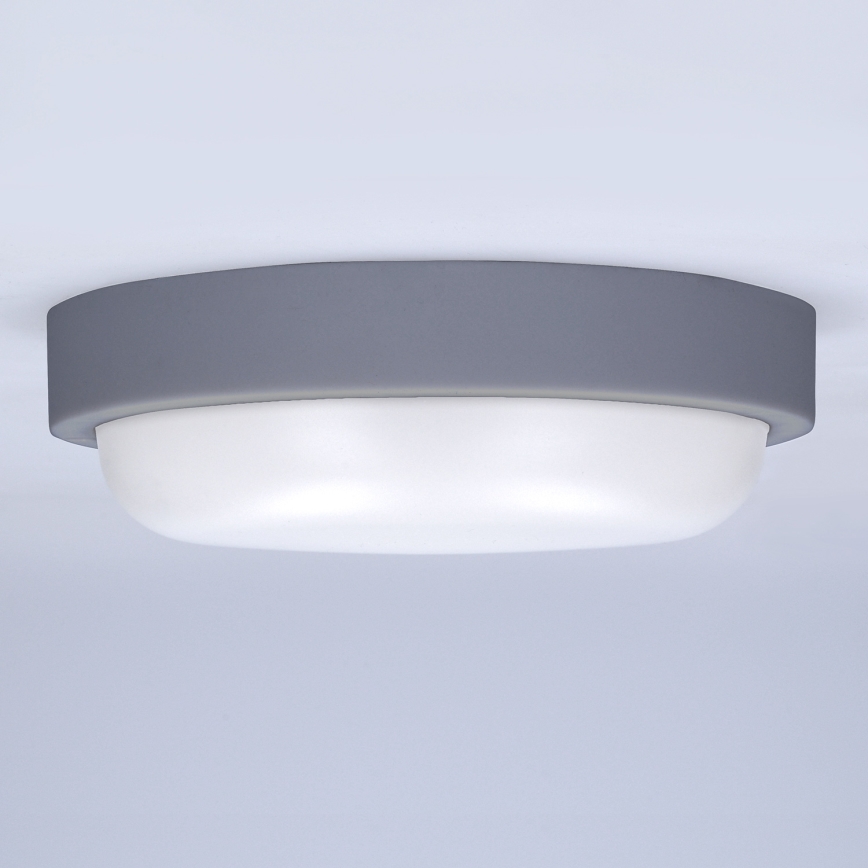 LED vägglampa för utomhusbruk LED/13W/230V 4000K IP54 grå rund
