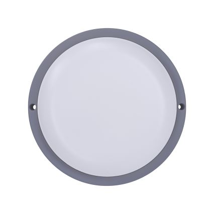 LED vägglampa för utomhusbruk LED/13W/230V 4000K IP54 grå rund