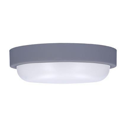 LED vägglampa för utomhusbruk LED/13W/230V 4000K IP54 grå rund