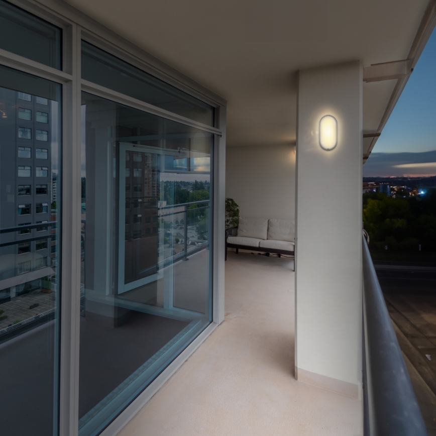 LED vägglampa för utomhusbruk LED/20W/230V 4000K IP54 grå oval