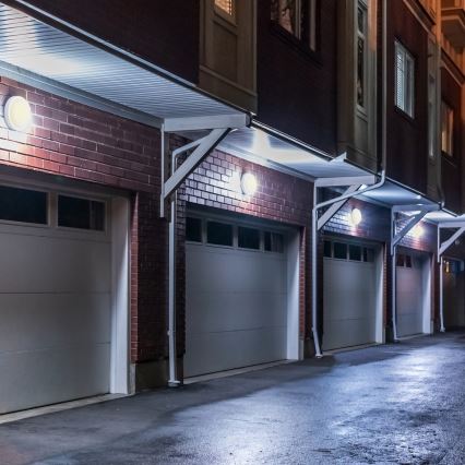 LED vägglampa för utomhusbruk LED/20W/230V 4000K IP54 grå oval