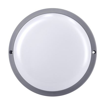 LED vägglampa för utomhusbruk LED/20W/230V 4000K IP54 grå rund