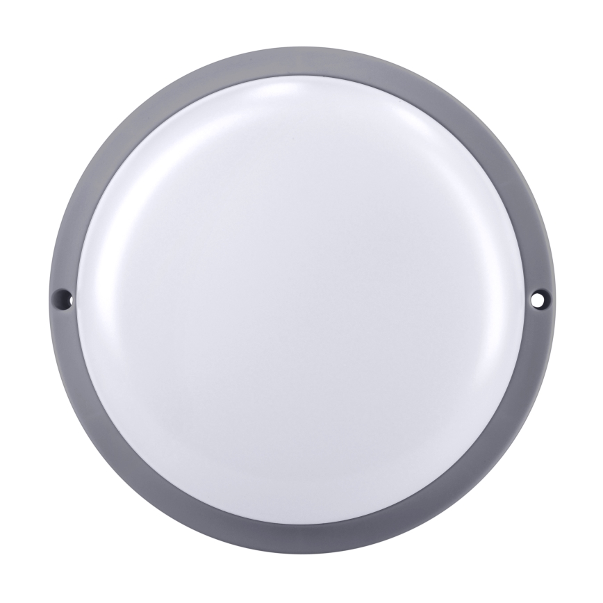 LED vägglampa för utomhusbruk LED/20W/230V 4000K IP54 grå rund
