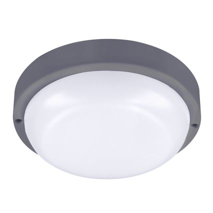 LED vägglampa för utomhusbruk LED/20W/230V 4000K IP54 grå rund