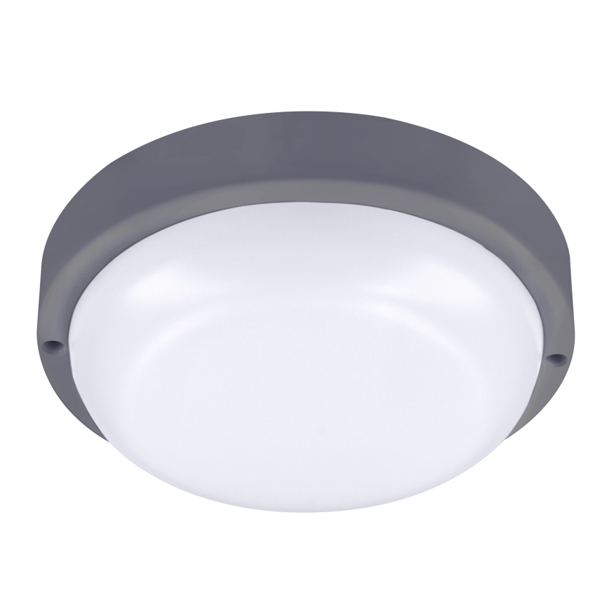 LED vägglampa för utomhusbruk LED/20W/230V 4000K IP54 grå rund