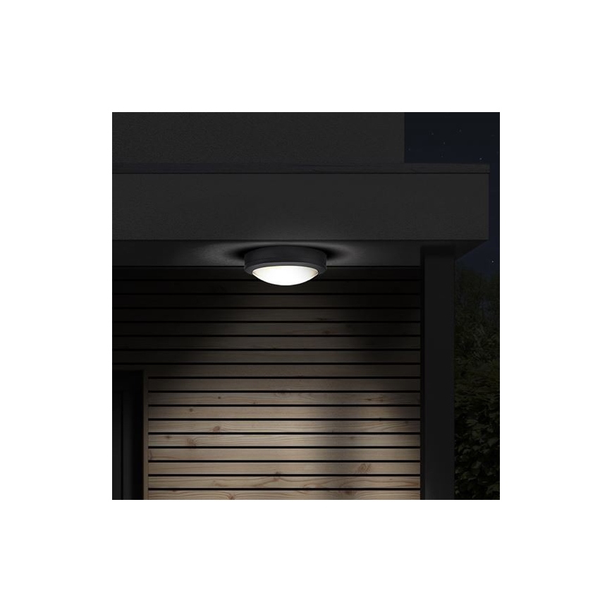 LED taklampa för utomhusbruk med sensor SIENA LED/20W/230V 4000K diameter 23 cm IP54