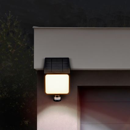 LED Solcellstrålkastare med rörelsesensor LED/11W/3,7V 4400mAh 3000K/4000K/6500K IP54