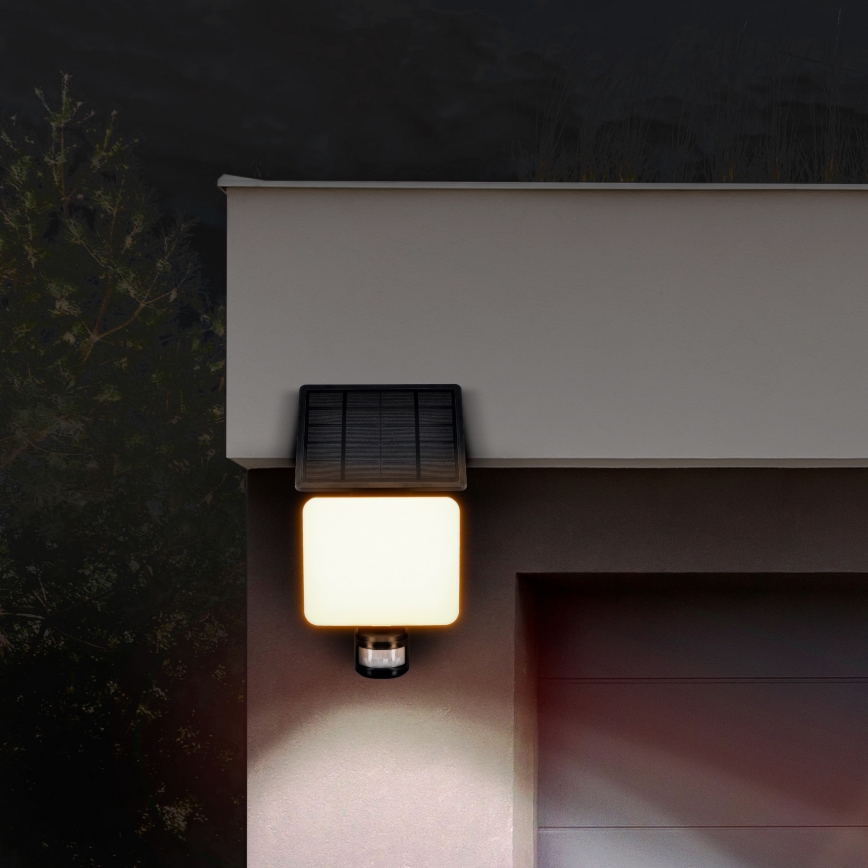 LED Solcellstrålkastare med rörelsesensor LED/11W/3,7V 4400mAh 3000K/4000K/6500K IP54