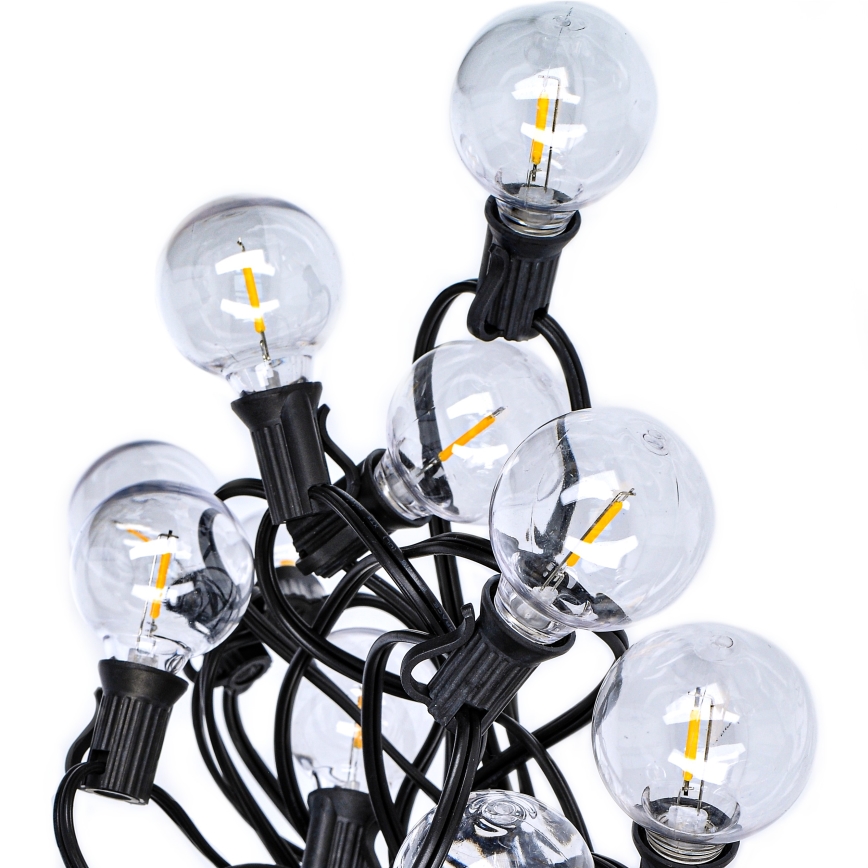 LED dekorativ utomhusslinga GARLAND 25xE12 20m IP44 varm vit
