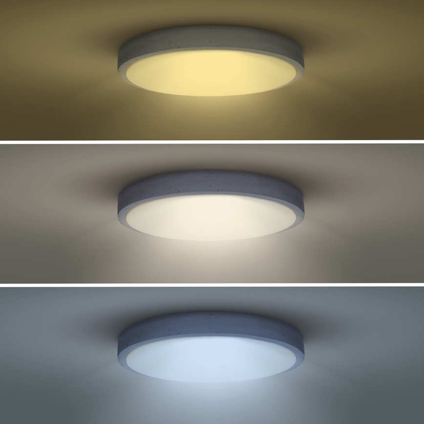 LED Dimbar taklampa GREY LED/48W/230V 3000-6500K grå diameter 38 cm + fjärrkontroll