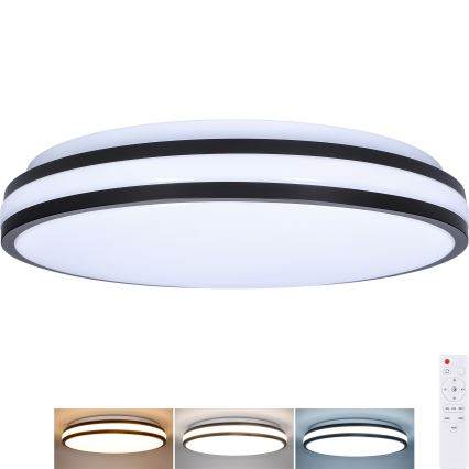 LED Dimbar taklampa LASKOS LED/48W/230V 3000-6500K svart + fjärrkontroll