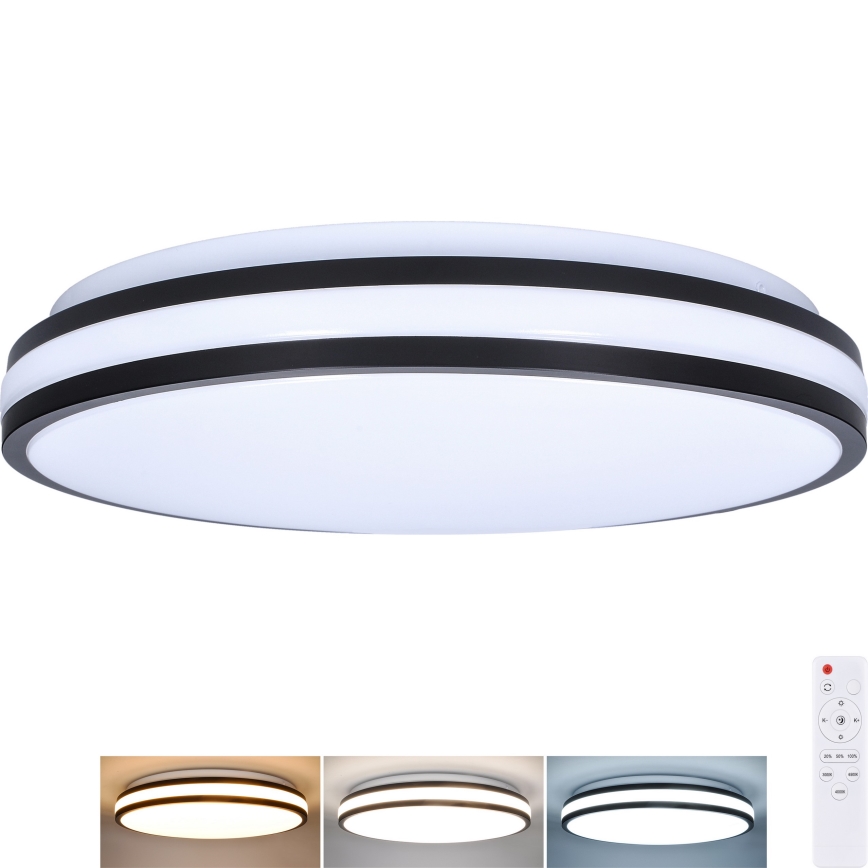 LED Dimbar taklampa LASKOS LED/48W/230V 3000-6500K svart + fjärrkontroll