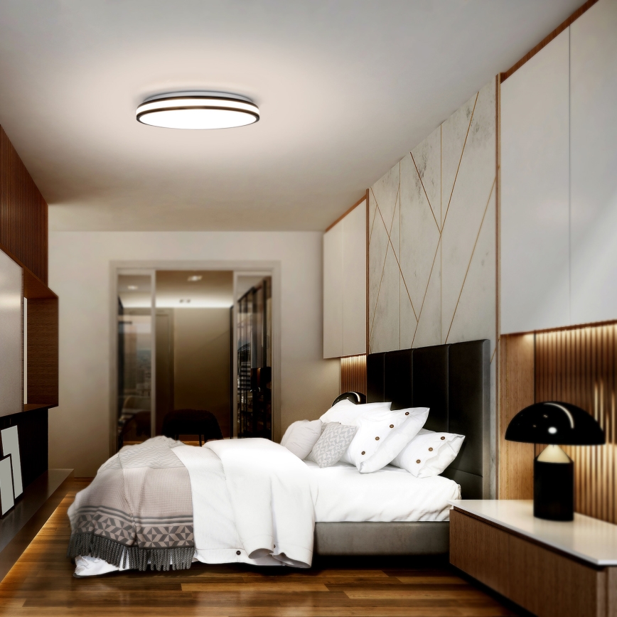 LED Dimbar taklampa LASKOS LED/48W/230V 3000-6500K svart + fjärrkontroll